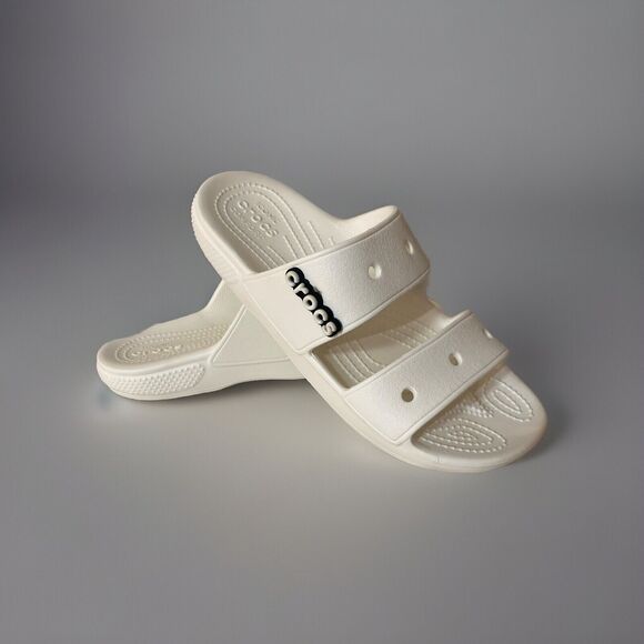 Crocs Iconic Comfort Women’s White Slide On Sandal Size 9 - Picture 5 of 8